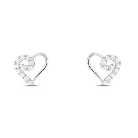 Orecchini Lobo Bon Ton Oro Bianco Cubic Zirconia - Orecchini a Lobo Donna | Stroili