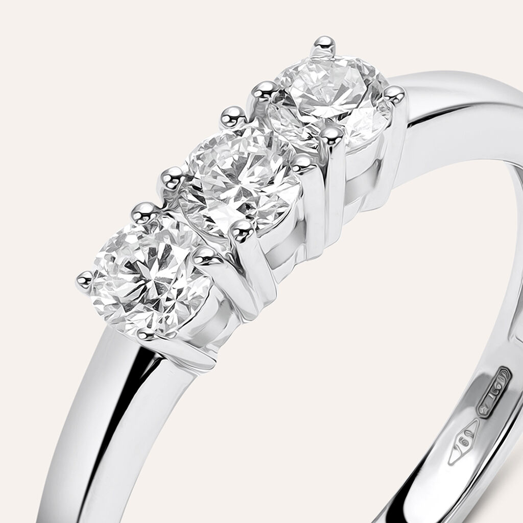 Anello Trilogy Firmamenti Oro Bianco Diamante