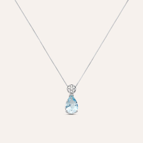 Collana Acquamarina Oro Bianco Acquamarina Diamante - Collane Donna | Stroili