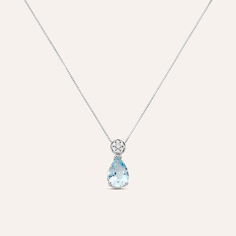 Collana Acquamarina Oro Bianco Acquamarina Diamante - Collane Donna | Stroili