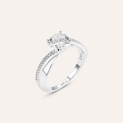 Anello Solitario Silver Elegance Argento Rodiato Cubic Zirconia - Anelli con Pietre Donna | Stroili