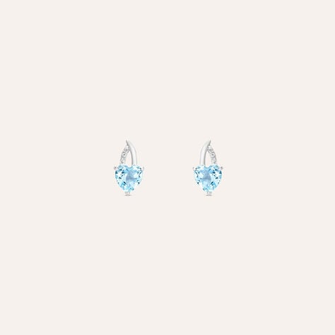 Orecchini Lobo Amélie Oro Bianco Topazio Cubic Zirconia - Orecchini a Lobo Donna | Stroili