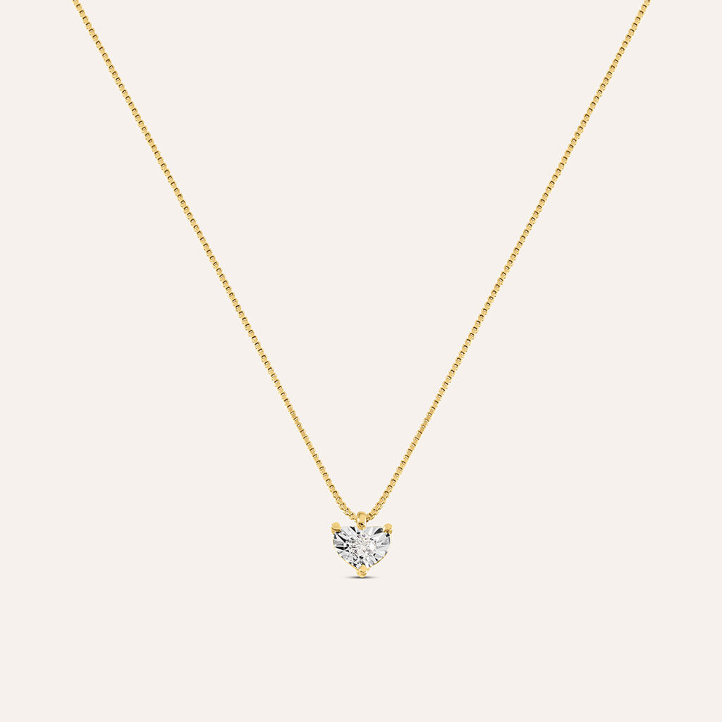 Collana Punto Luce Diamotion Oro Giallo Diamante