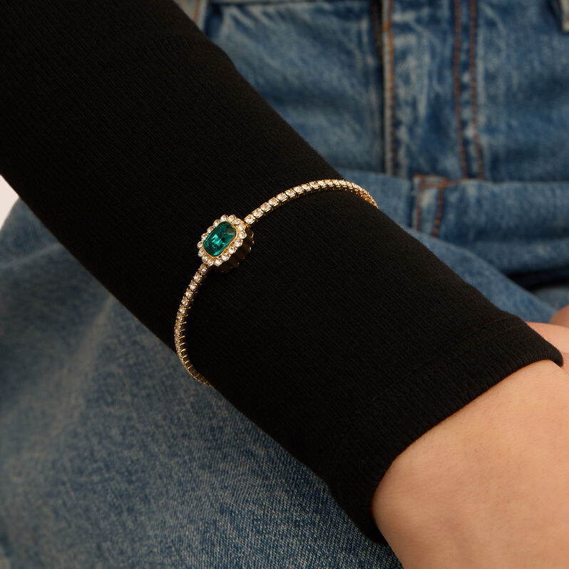 Bangle Romantic Shine Metallo Dorato Cristallo - Bracciali Rigidi Donna | Stroili