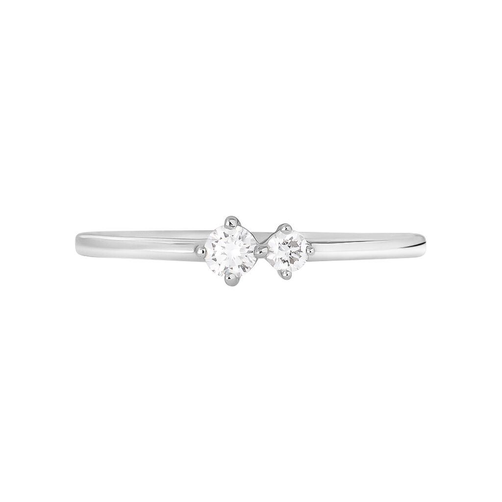 Anello Bilogy Grace Oro Bianco Diamante - Anelli con Pietre Donna | Stroili