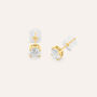 Orecchini Lobo Punto Luce Claire Oro Giallo Cubic Zirconia