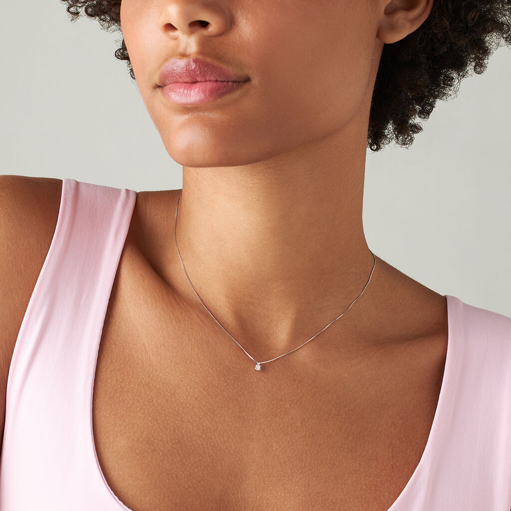 Collana Punto Luce Diamotion Oro Bianco Diamante - Collane Punto Luce Donna | Stroili