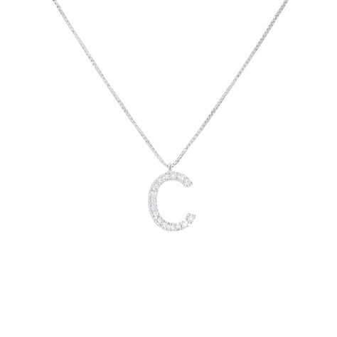 Collana Diamond Letters Oro Bianco Diamante - Collane Donna | Stroili