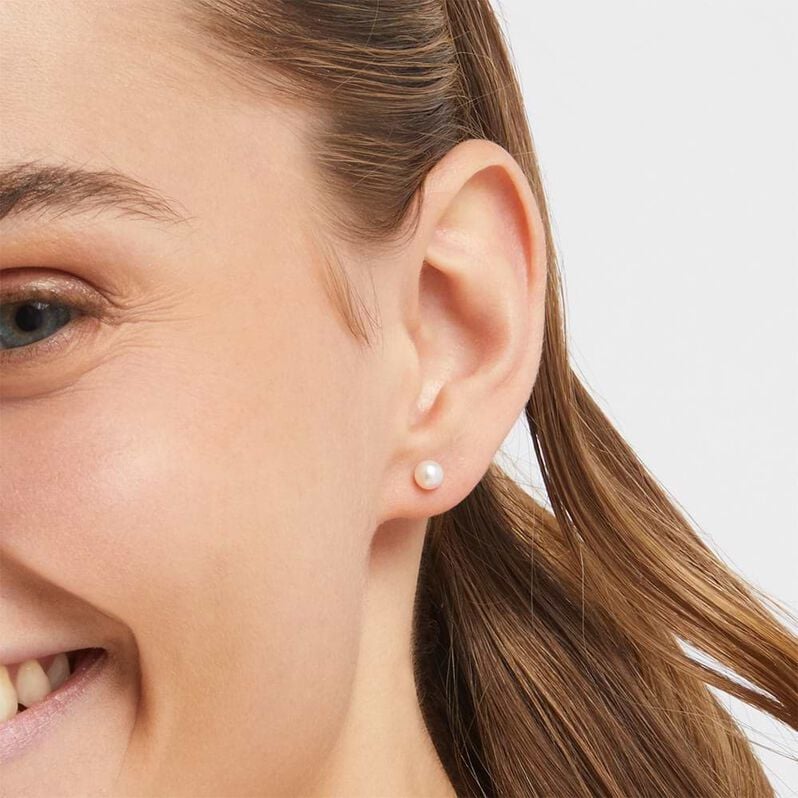 Orecchini Lobo Gabrielle Oro Giallo Perla D'Acqua Dolce - Orecchini a Lobo Donna | Stroili