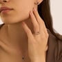 Anello Solitario Charlotte Oro Bianco Zaffiro Diamante