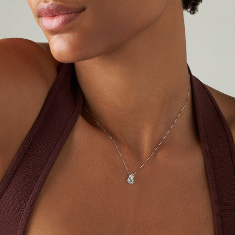 Collana Punto Luce Acquamarina Oro Bianco Acquamarina Diamante - Collane Punto Luce Donna | Stroili