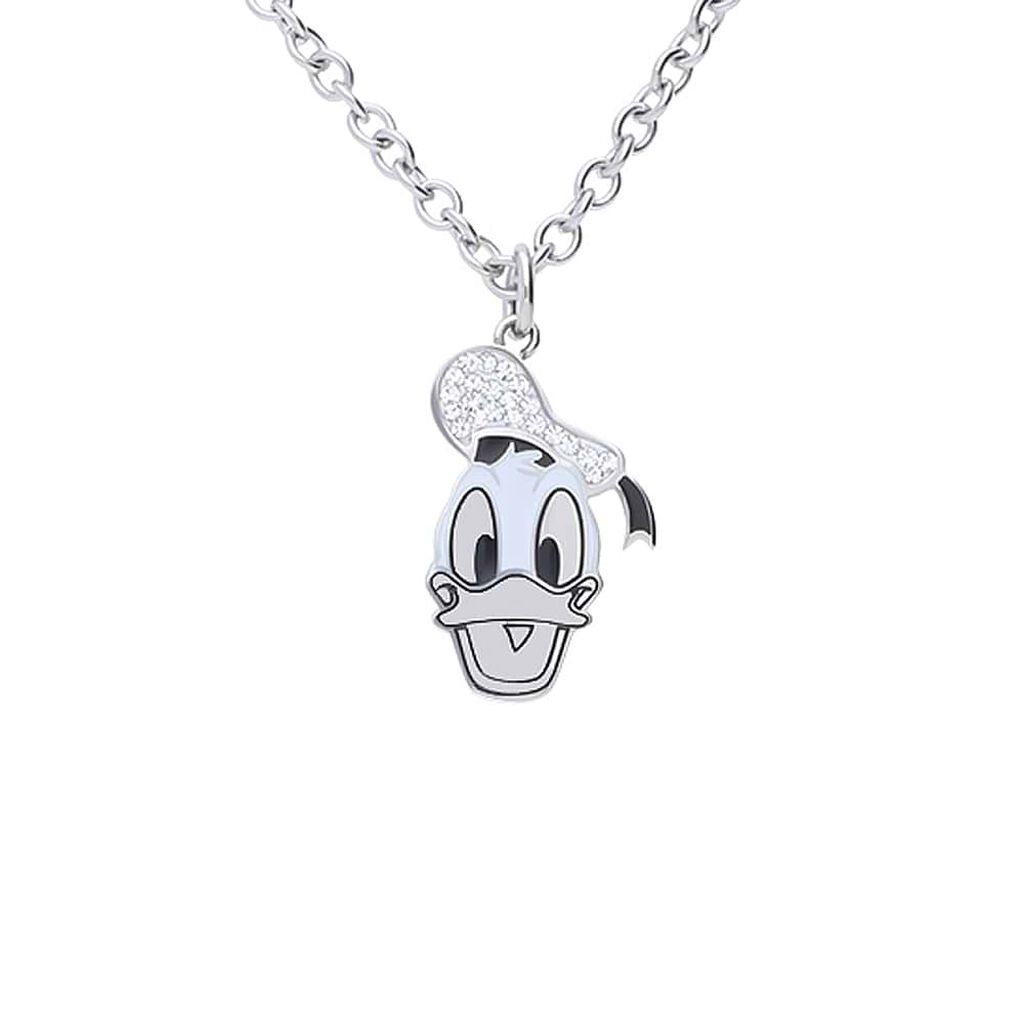 Collana in acciaio con viso di Paperino e strass - Collane Donna | Stroili