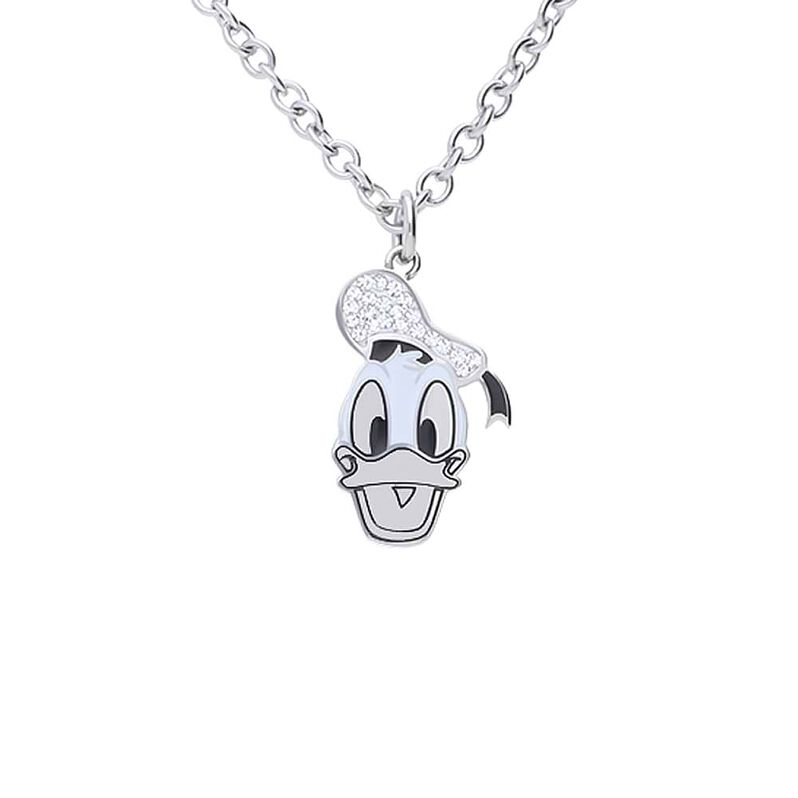 Collana in acciaio con viso di Paperino e strass - Collane Donna | Stroili