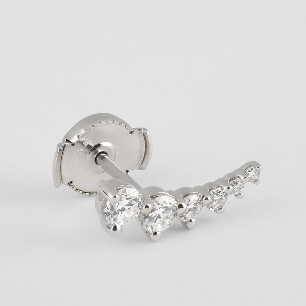 Orecchini Lobo Diamade Oro Bianco Diamante Lab-Grown