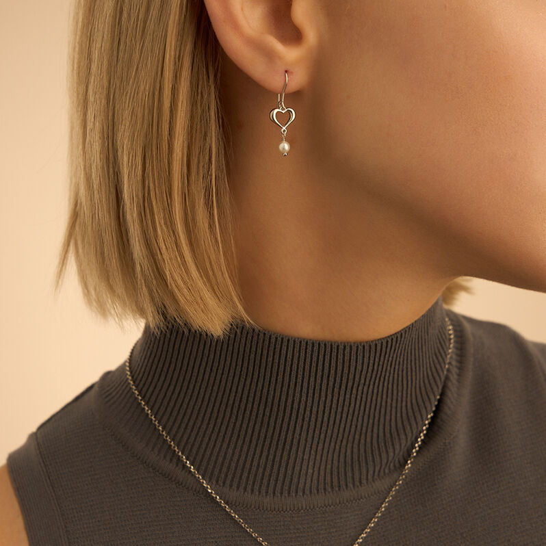 Orecchini Pendenti Silver Pearls Argento Rodiato Perla sintentica - Orecchini Pendenti Donna | Stroili