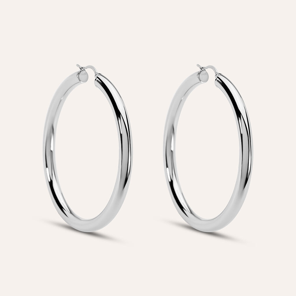 Orecchini A Cerchio Moonlight Acciaio