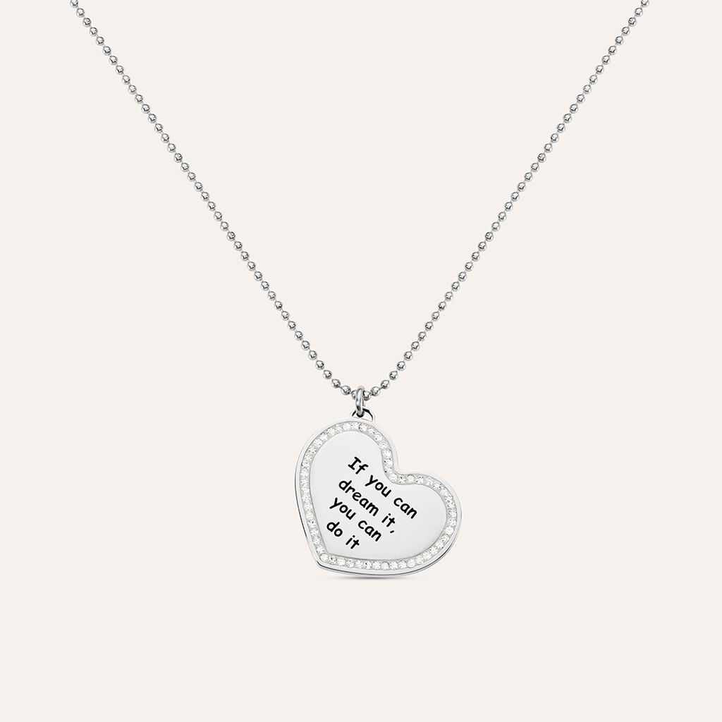 Collana Lady Message Acciaio Cristallo - Collane Donna | Stroili