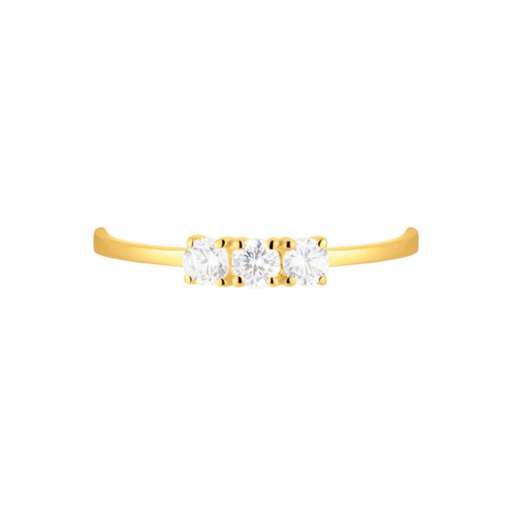 Anello Trilogy Claire Oro Giallo Cubic Zirconia - Anelli con Pietre Donna | Stroili