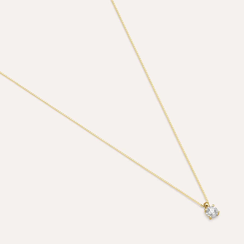 Collana Punto Luce Diamotion Oro Giallo Diamante