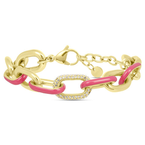 Bracciale Catena Lady Sweet Acciaio Dorato Cristallo - Bracciali Donna | Stroili