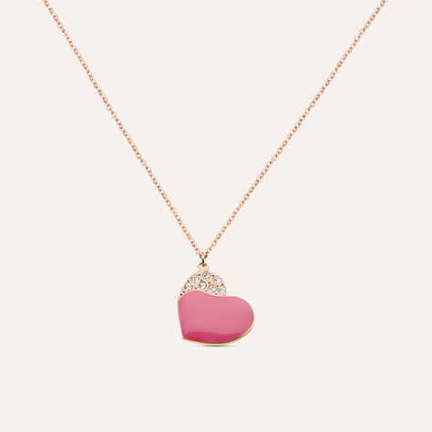 Collana Lady Sweet Acciaio Rosa Cristallo - Collane Donna | Stroili