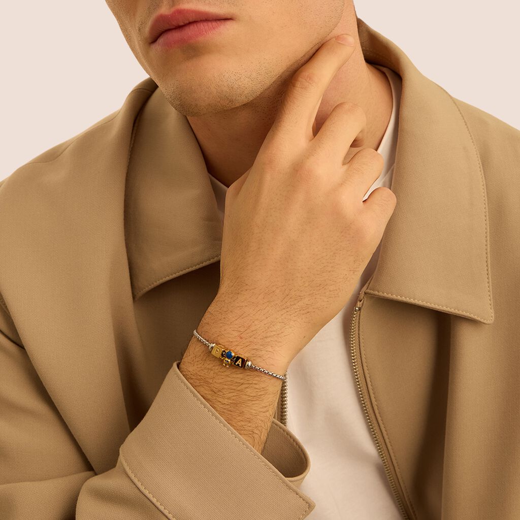 Bead Essential Code Acciaio Dorato