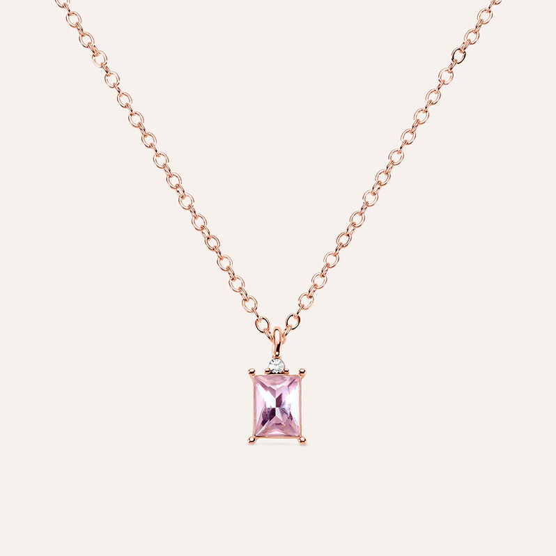 Collana Punto Luce Violet Ottone Rosa Cristallo - Collane Punto Luce Donna | Stroili
