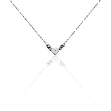 Collana Cuore in acciaio e strass - Collane Donna | Stroili