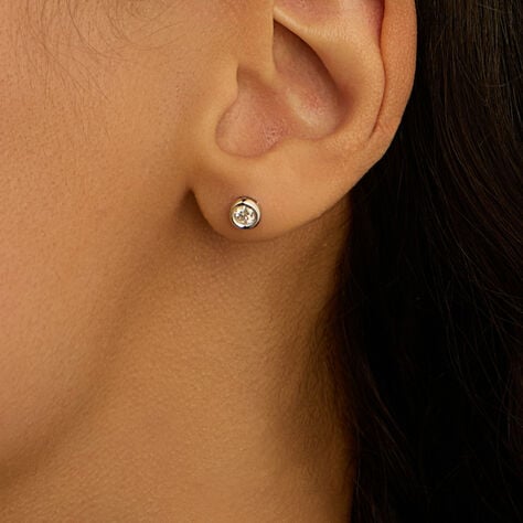 Orecchini Lobo Punto Luce Firmamenti Oro Bianco Diamante - Orecchini a Lobo Donna | Stroili