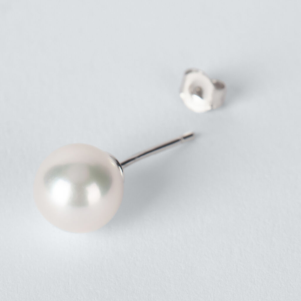 Orecchini Lobo Gabrielle Oro Bianco Perla Akoya