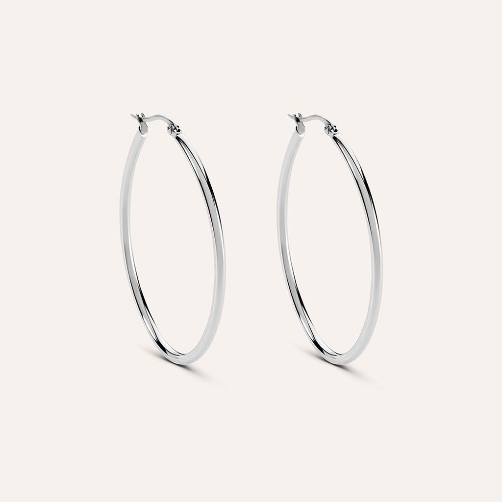 Orecchini A Cerchio Moonlight Acciaio