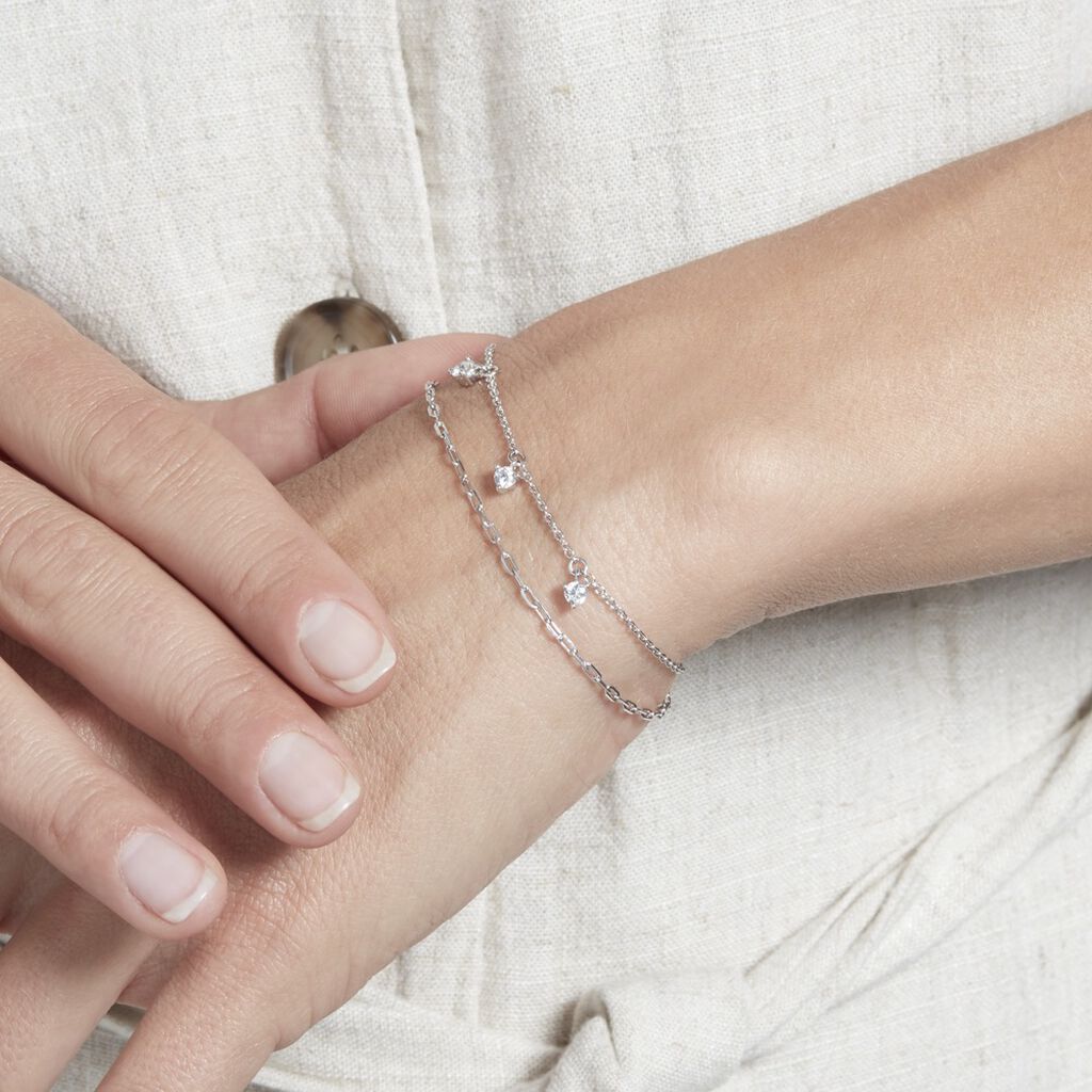 Bracciale Catena Silver Elegance Argento Rodiato Cubic Zirconia