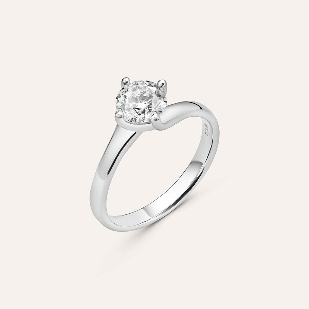 Anello Solitario Valentino Diamade Oro Bianco Diamante Lab-Grown