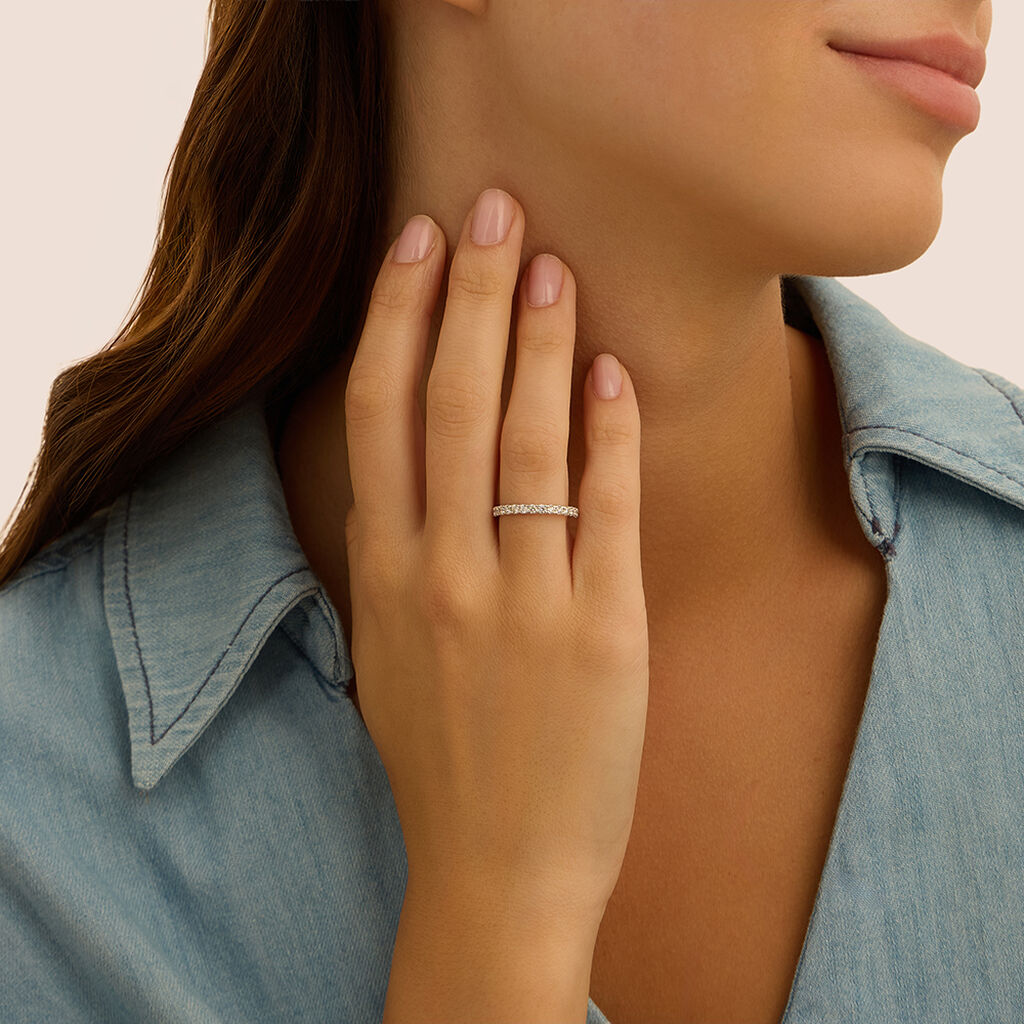 Anello Eternity Firmamenti Oro Bianco Diamante