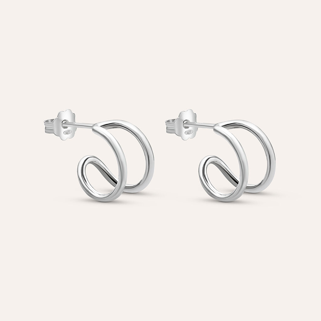 Orecchini A Cerchio Silver Collection Argento Rodiato - Gioielli Donna | Stroili