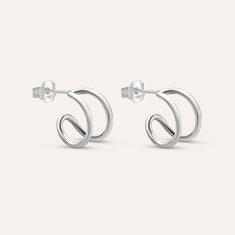 Orecchini A Cerchio Silver Collection Argento Rodiato - Gioielli Donna | Stroili