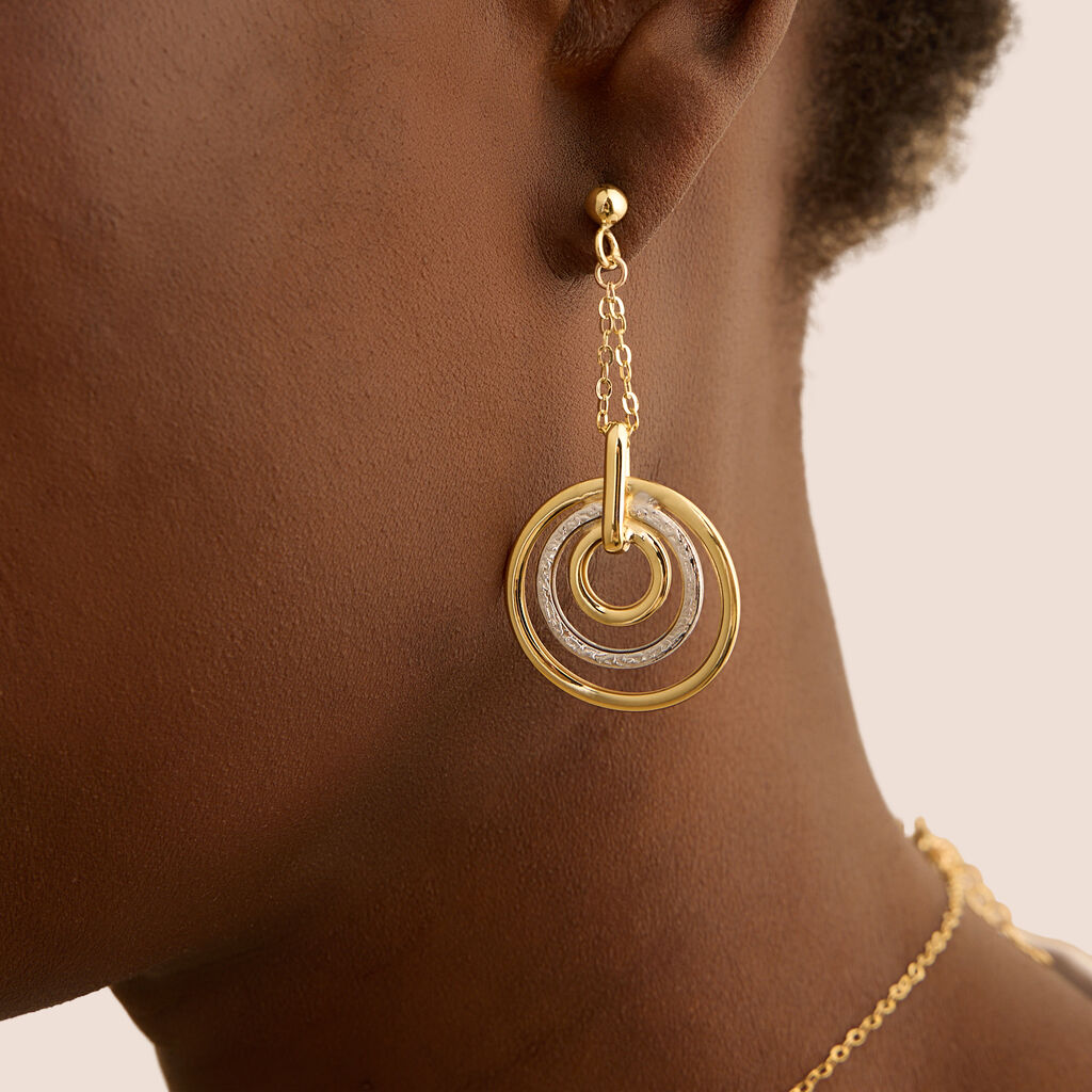 Orecchini Pendenti Isabelle Oro Bicolore