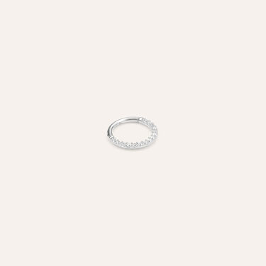 Piercing Orecchio Daith Ear Shine Oro Bianco Cubic Zirconia