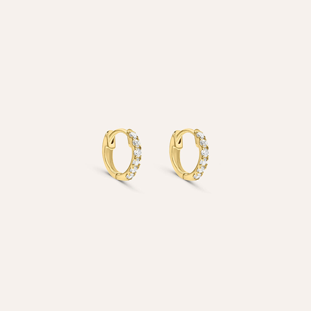 Orecchini A Cerchio Diamade Glam Oro Giallo Diamante Lab-Grown - Orecchini a Cerchio Donna | Stroili