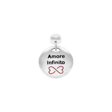 Charm in argento rodiato e glitter - Charms Donna | Stroili