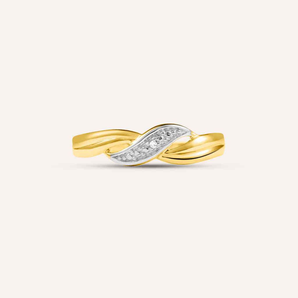 Anello Fascia Sophia Oro Bicolore Diamante - Anelli con Pietre Donna | Stroili