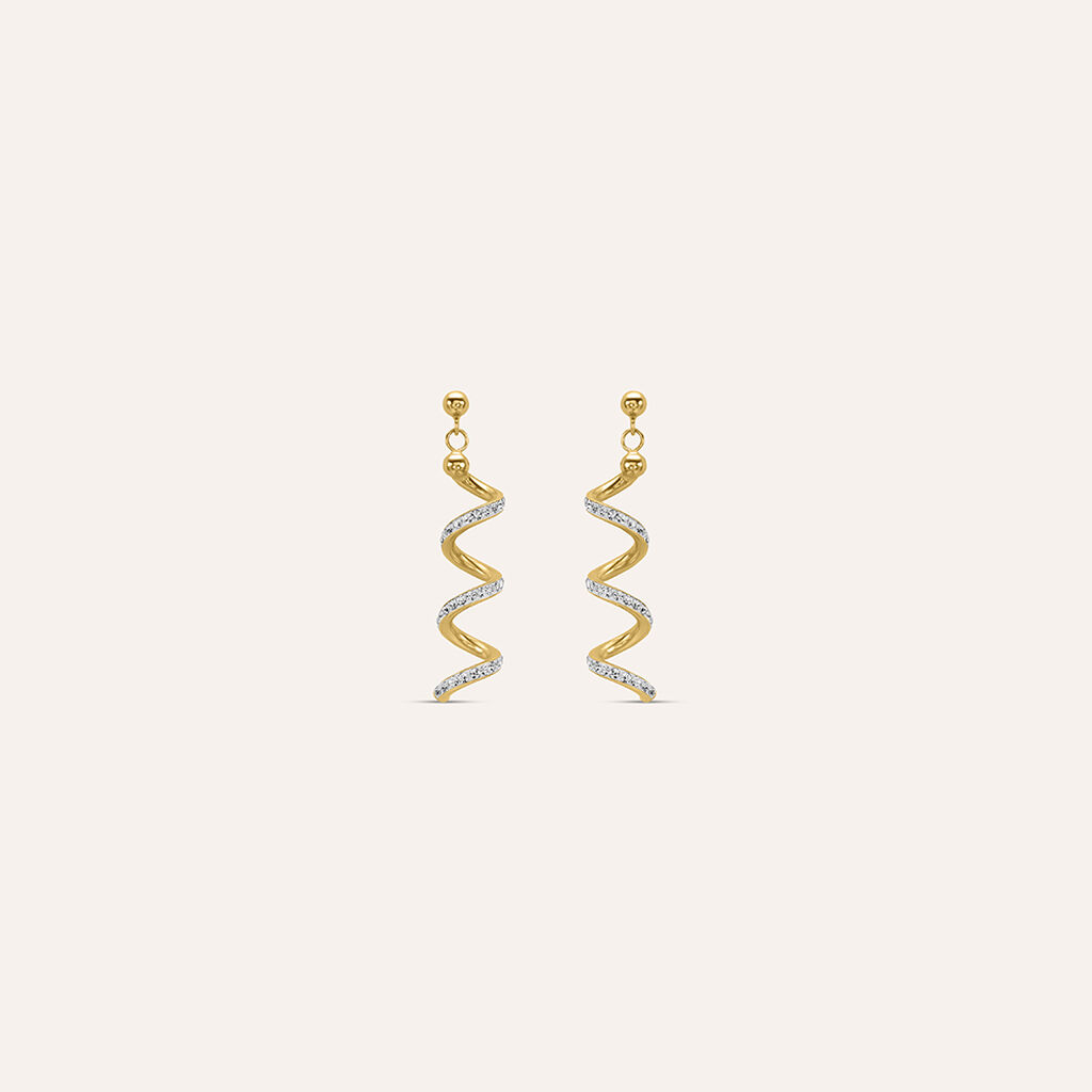 Orecchini Pendenti Crystal Gold Oro Giallo Cristallo - Orecchini Pendenti Donna | Stroili