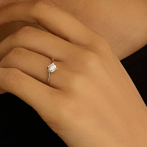 Anello Solitario Valentino Firmamenti Oro Bianco Diamante - Anelli con Pietre Donna | Stroili
