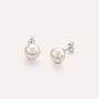 Orecchini Lobo Silver Pearls Argento Rodiato Perla sintentica