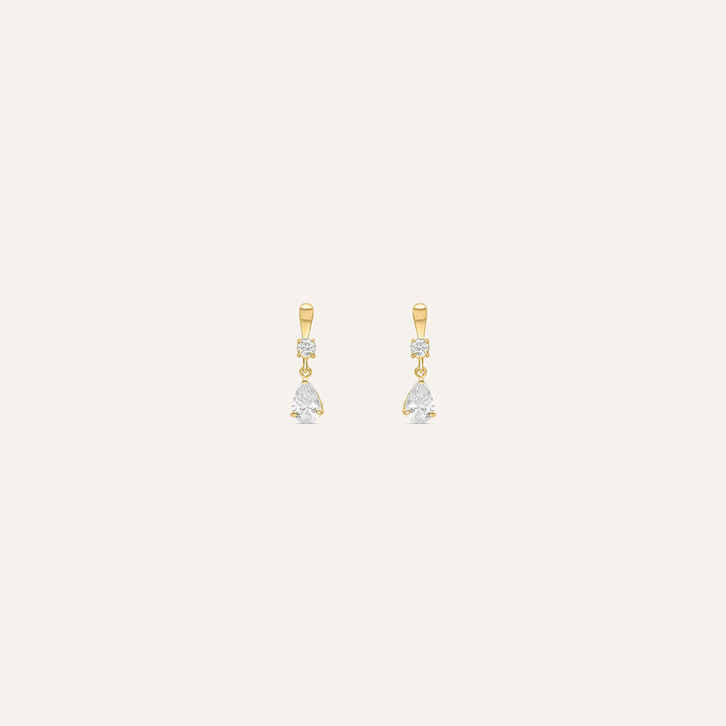 Orecchini Lobo Bon Ton Oro Giallo Cubic Zirconia - Orecchini a Lobo Donna | Stroili
