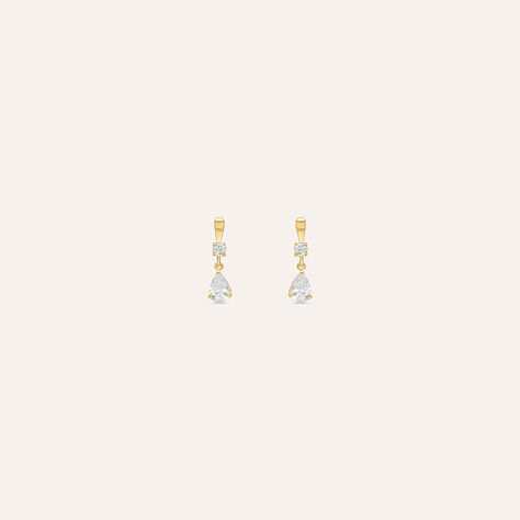 Orecchini Lobo Bon Ton Oro Giallo Cubic Zirconia - Orecchini a Lobo Donna | Stroili