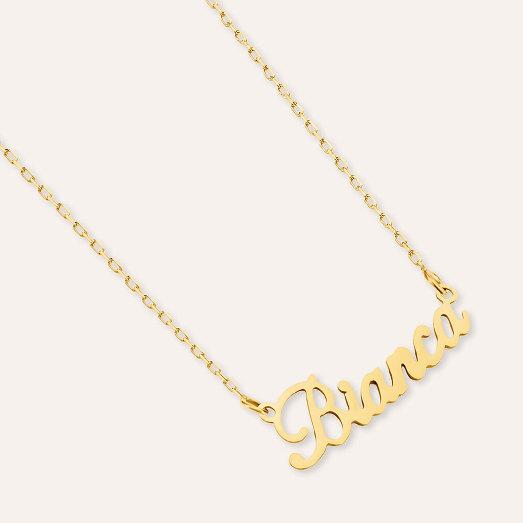 Collana Bianca Gold Names Oro Giallo