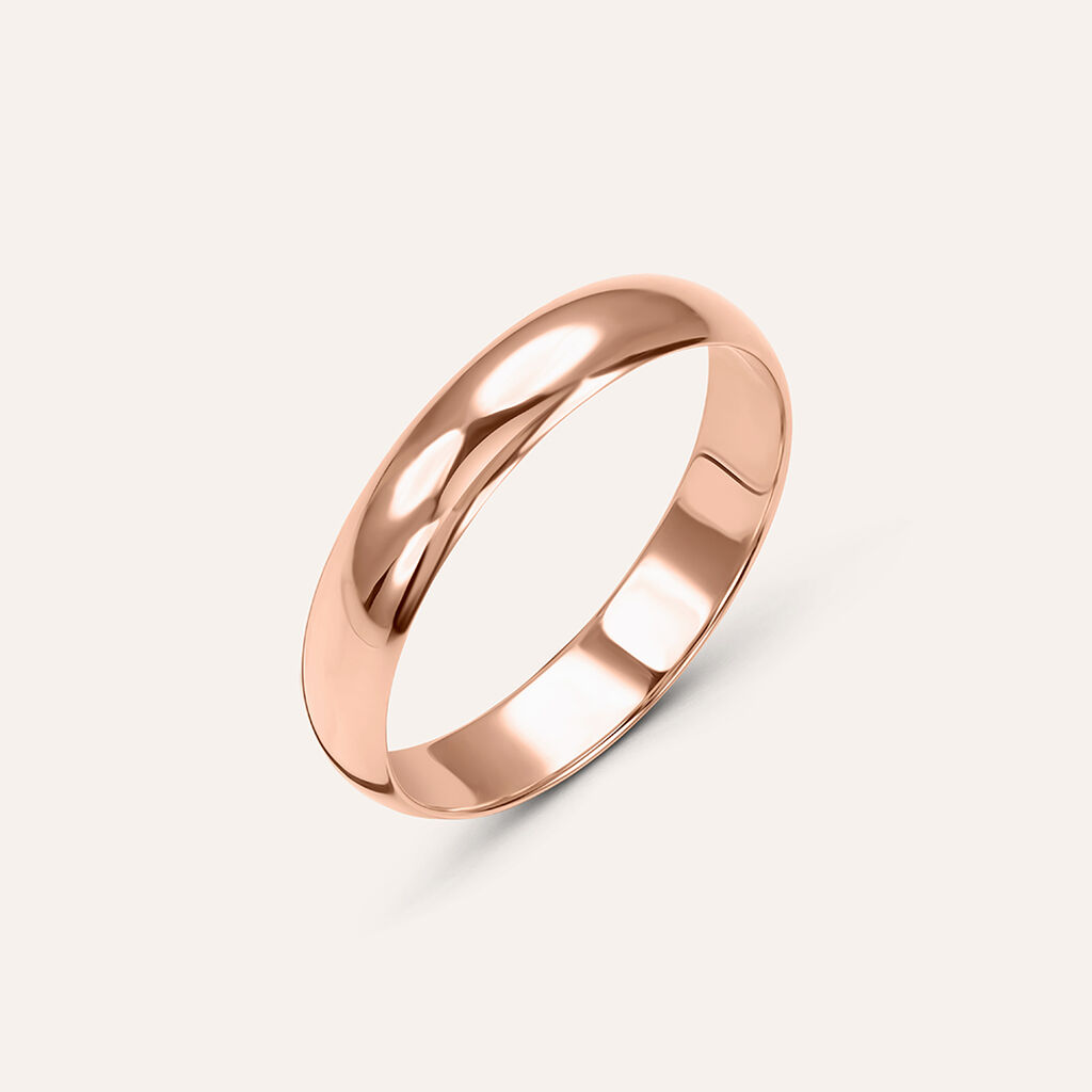 Fede Mantovana Leggera 4 mm Oro Rosa