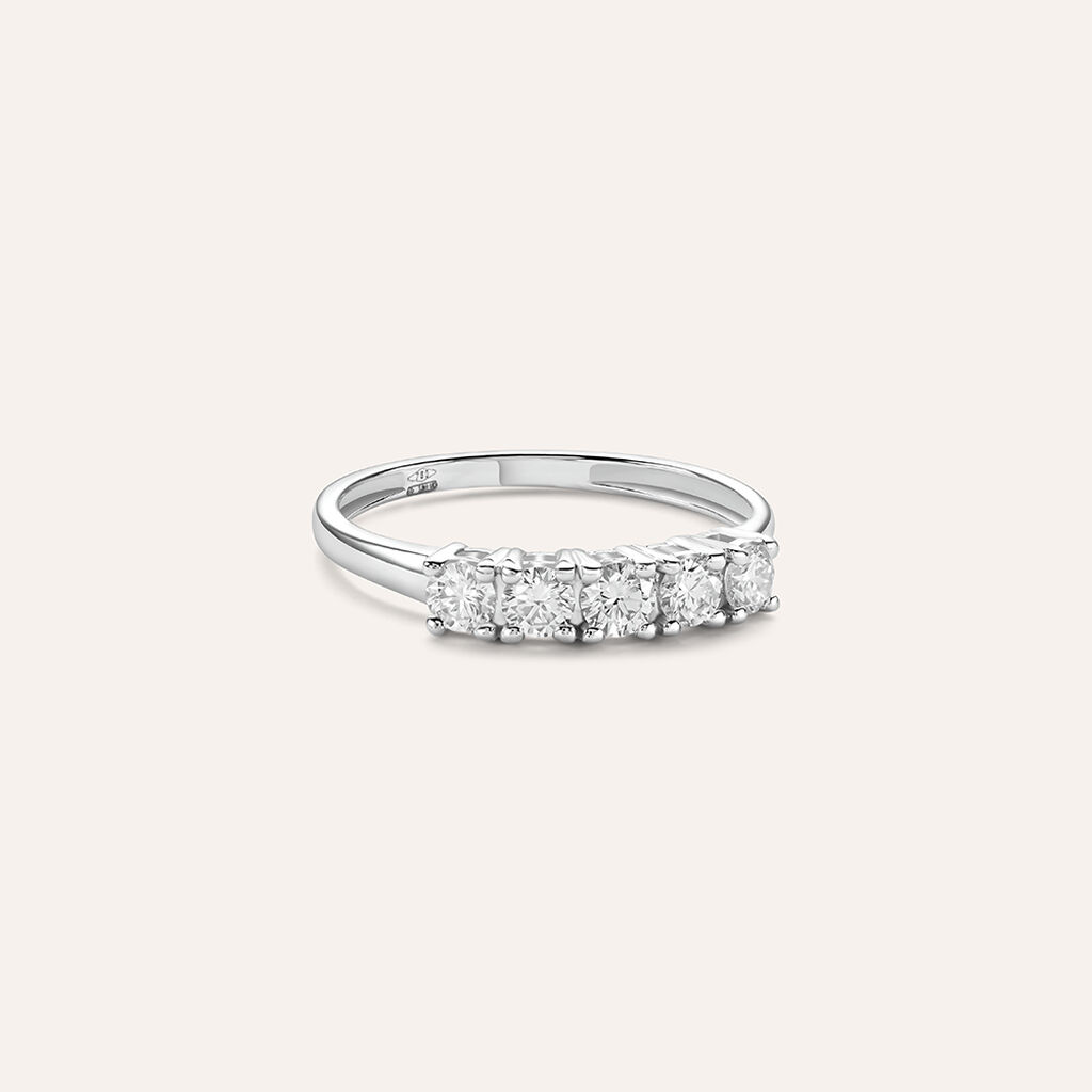 Anello Riviere Diamade Oro Bianco Diamante Lab-Grown - Anelli Riviere Donna | Stroili