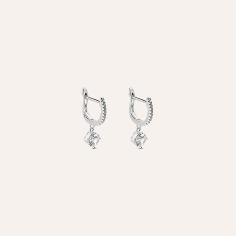 Orecchini Lobo Silver Elegance Argento Rodiato Cubic Zirconia - Orecchini a Lobo Donna | Stroili